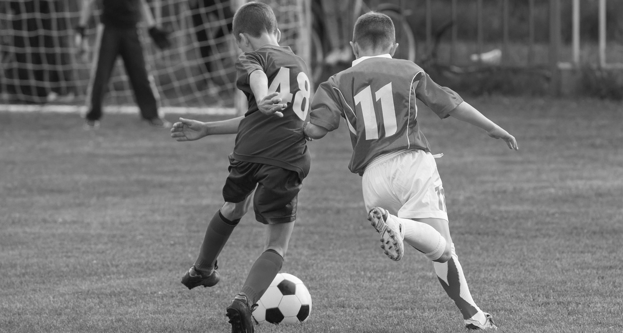Soccer team or Football team players on white background - Young